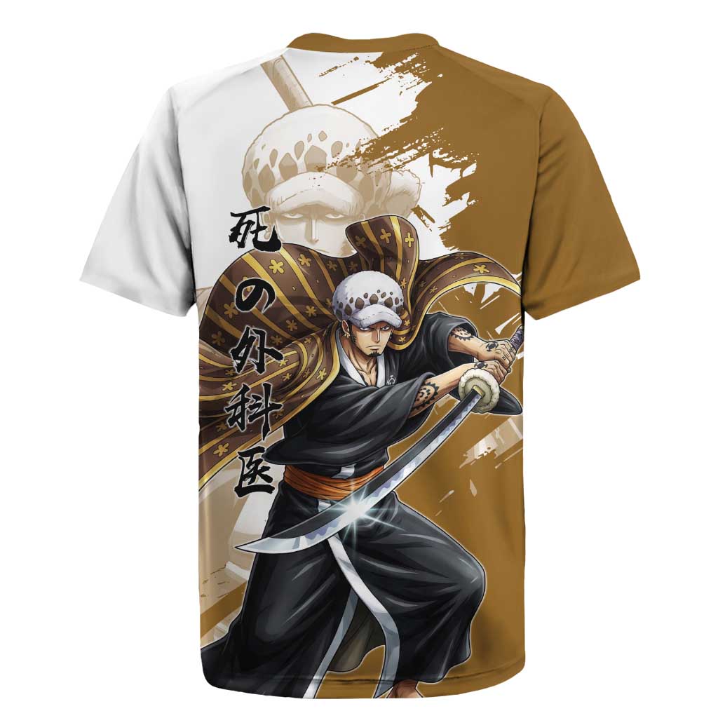 Wano Surgeon Trafalgar D. Law Rugby Jersey Traditional Ink Splash Anime Style