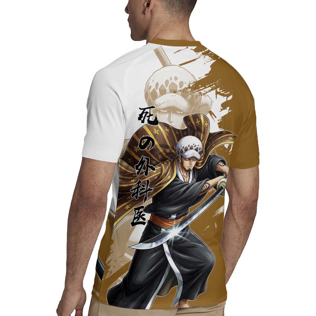 Wano Surgeon Trafalgar D. Law Rugby Jersey Traditional Ink Splash Anime Style