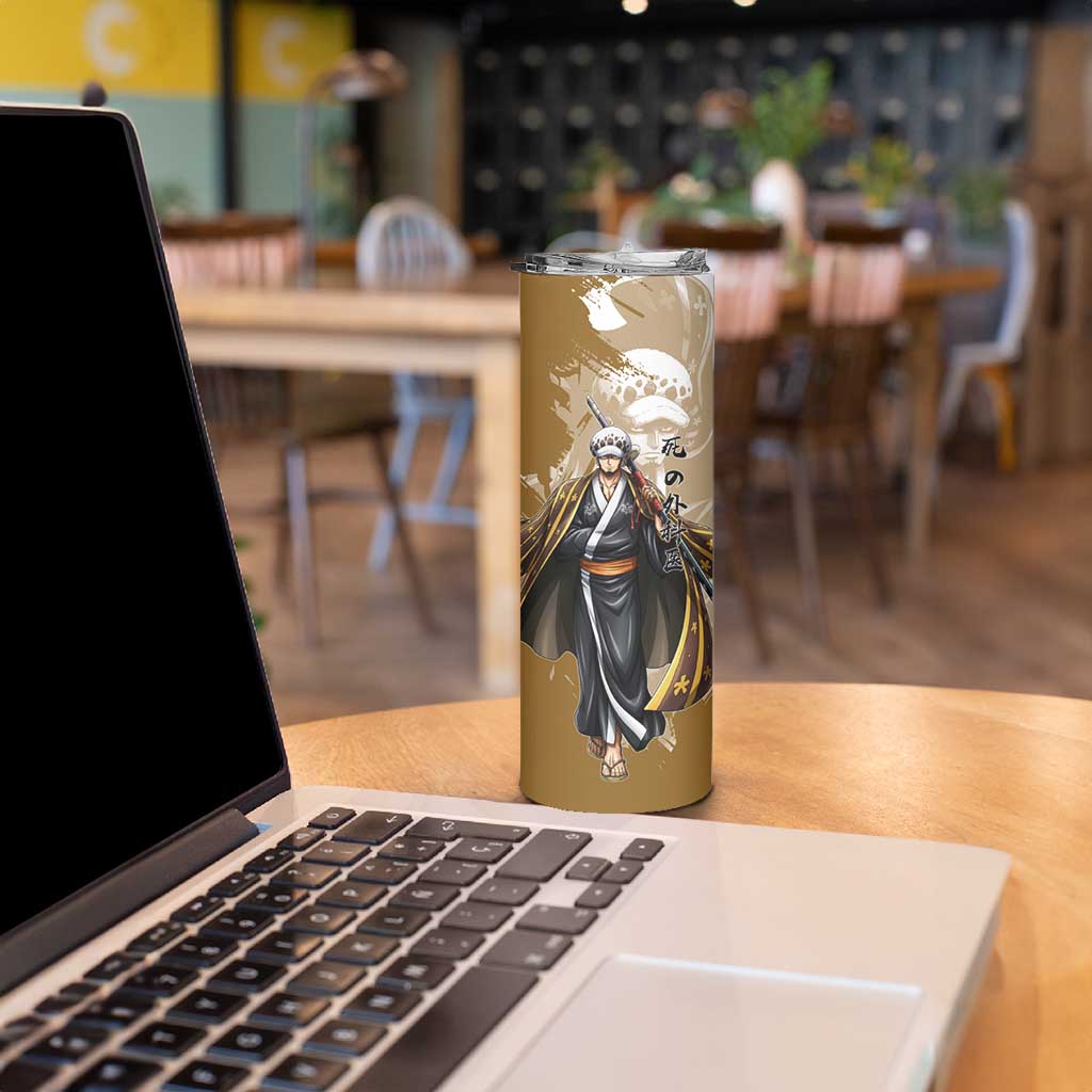 Wano Surgeon Trafalgar D. Law Skinny Tumbler Traditional Ink Splash Anime Style