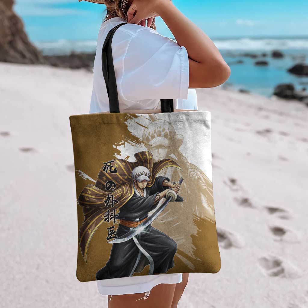 Wano Surgeon Trafalgar D. Law Tote Bag Traditional Ink Splash Anime Style