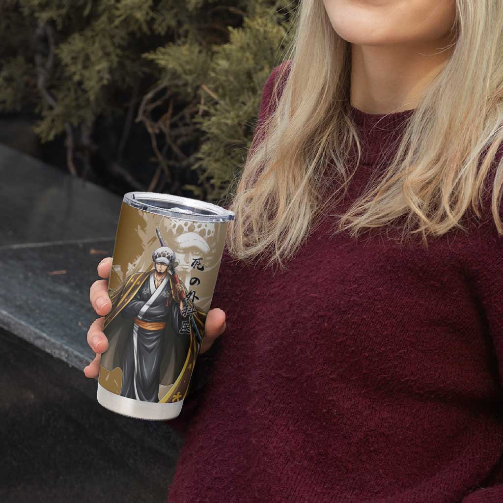 Wano Surgeon Trafalgar D. Law Tumbler Cup Traditional Ink Splash Anime Style