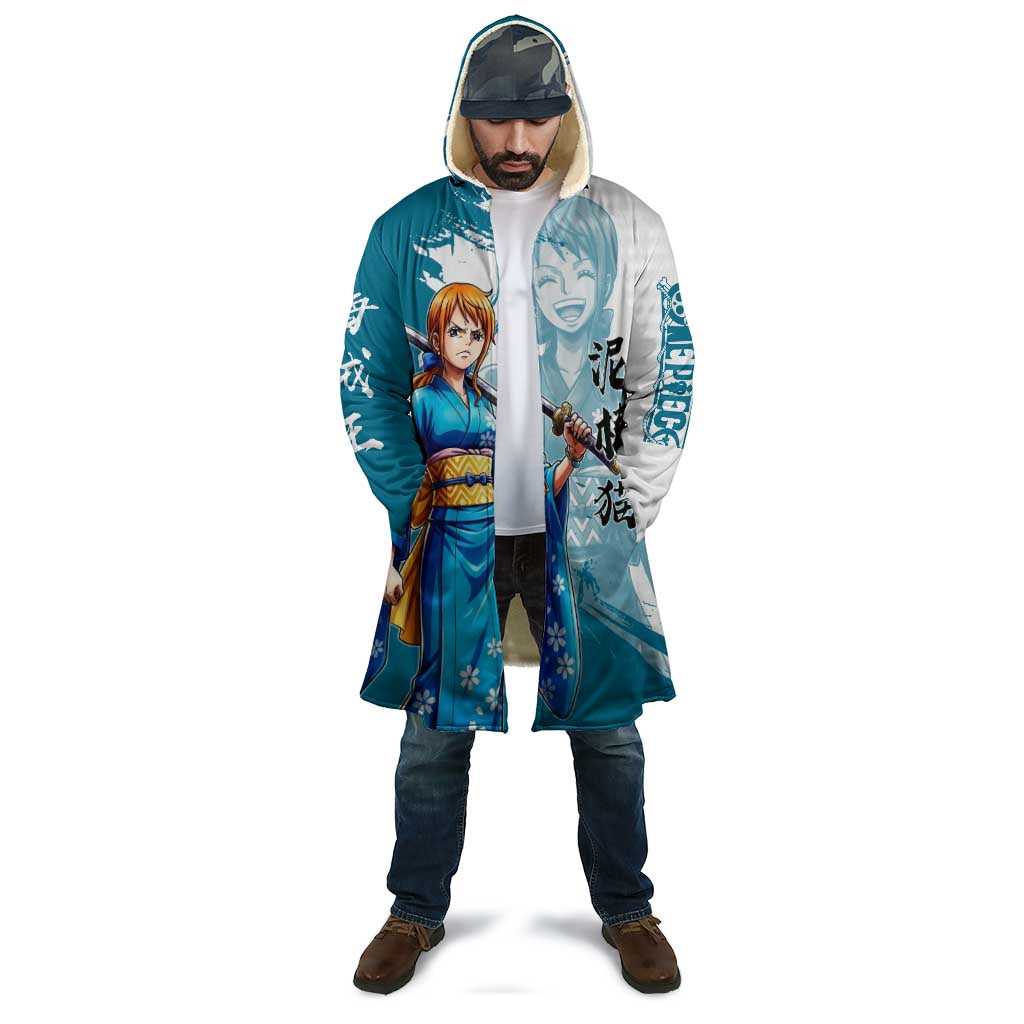 Wano Navigator Nami Cloak Floral Kimono Anime Brush Art