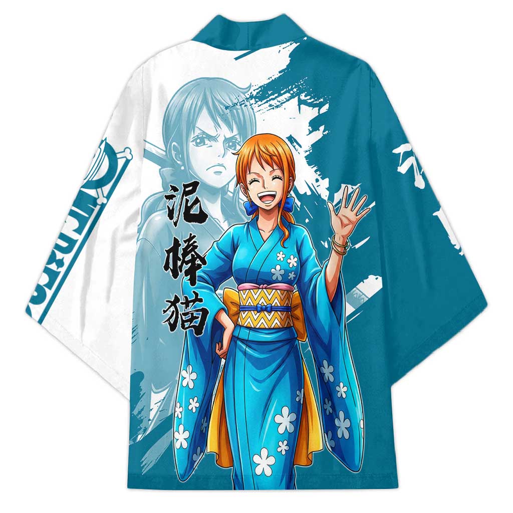 Wano Navigator Nami Kimono Floral Kimono Anime Brush Art
