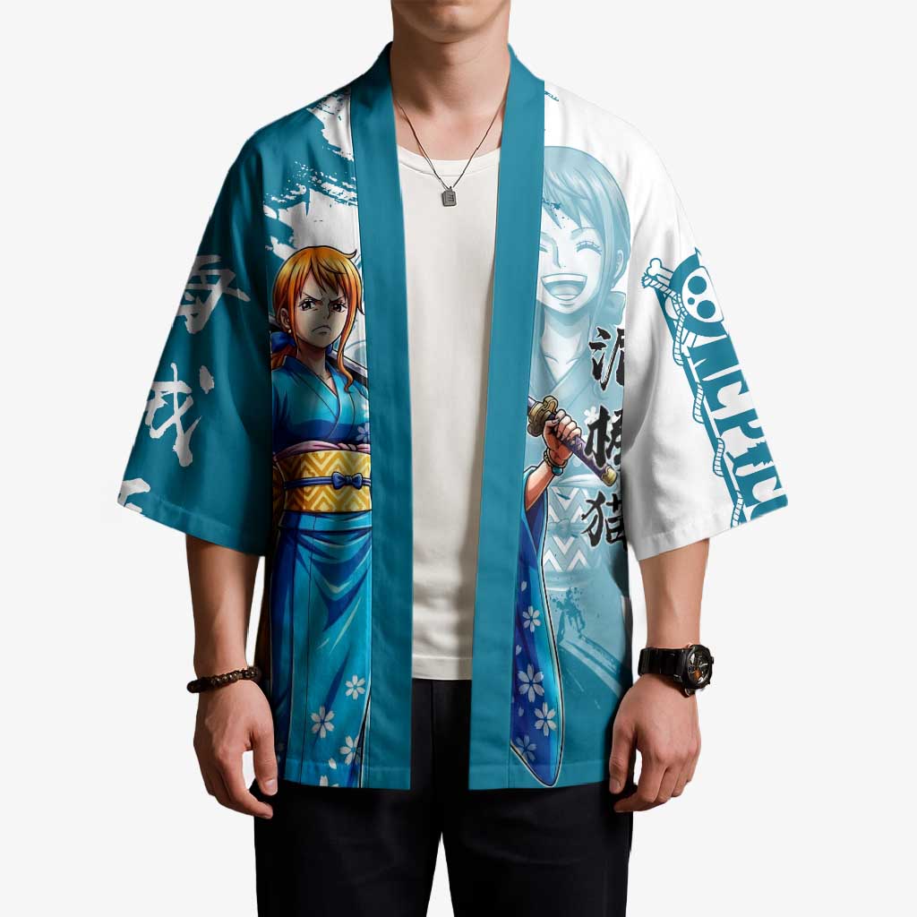 Wano Navigator Nami Kimono Floral Kimono Anime Brush Art