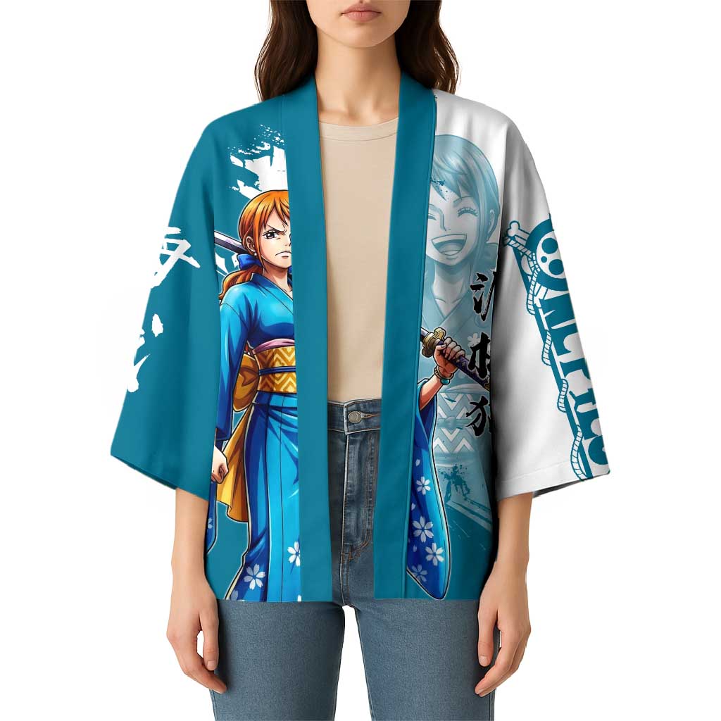Wano Navigator Nami Kimono Floral Kimono Anime Brush Art