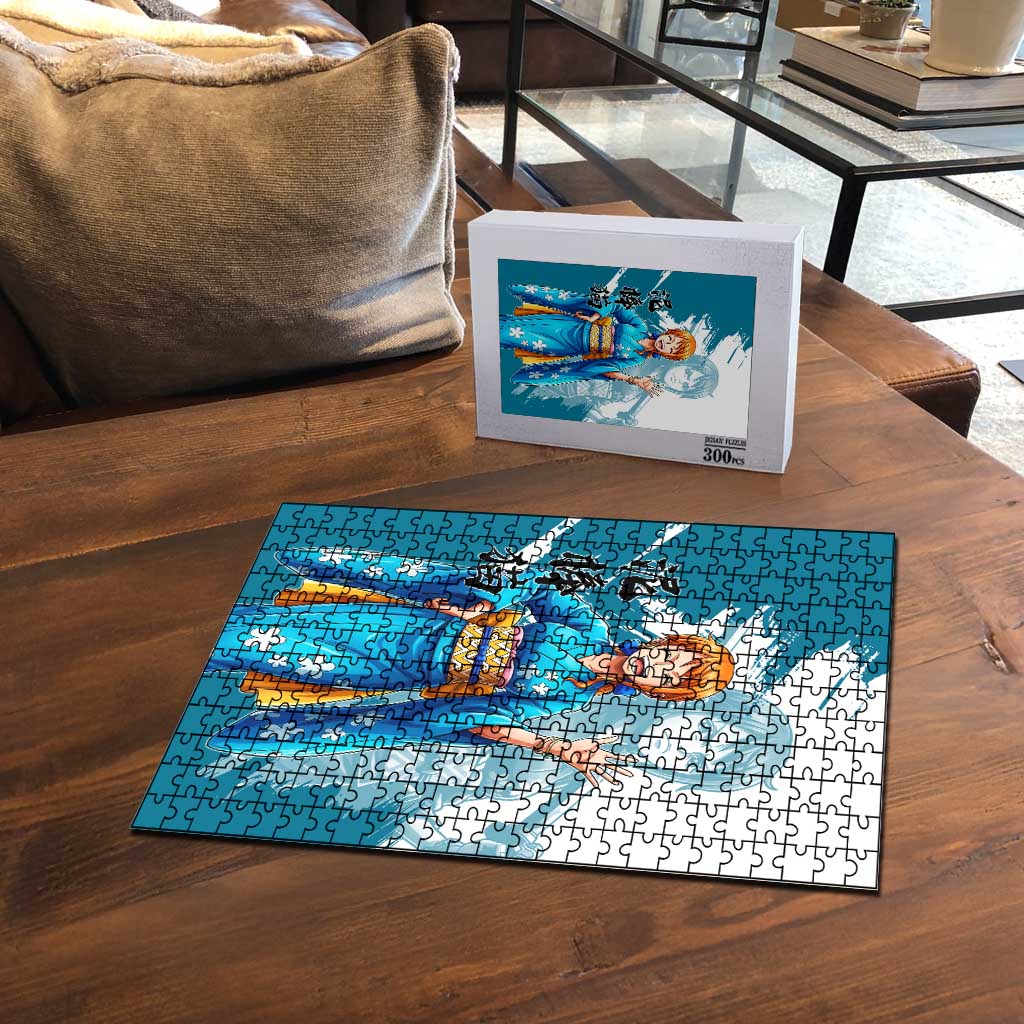 Wano Navigator Nami Puzzle Floral Kimono Anime Brush Art