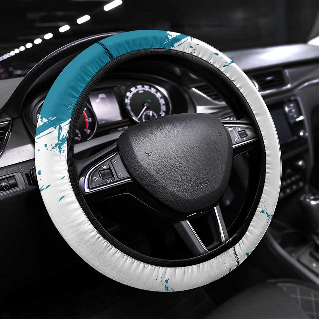 Wano Navigator Nami Steering Wheel Cover Floral Kimono Anime Brush Art