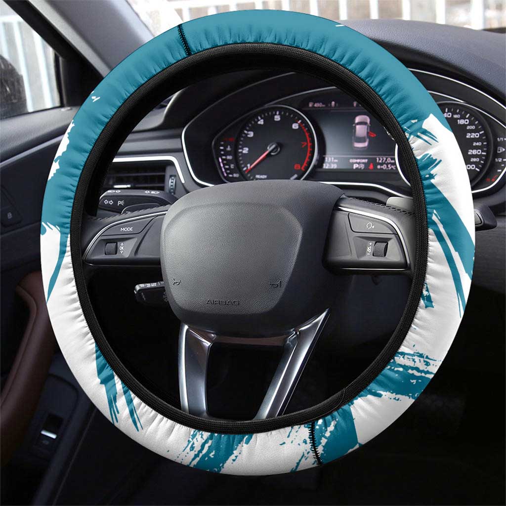 Wano Navigator Nami Steering Wheel Cover Floral Kimono Anime Brush Art