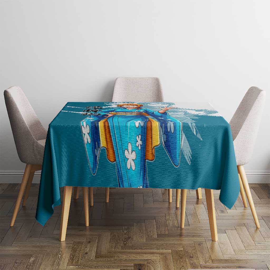 Wano Navigator Nami Tablecloth Floral Kimono Anime Brush Art