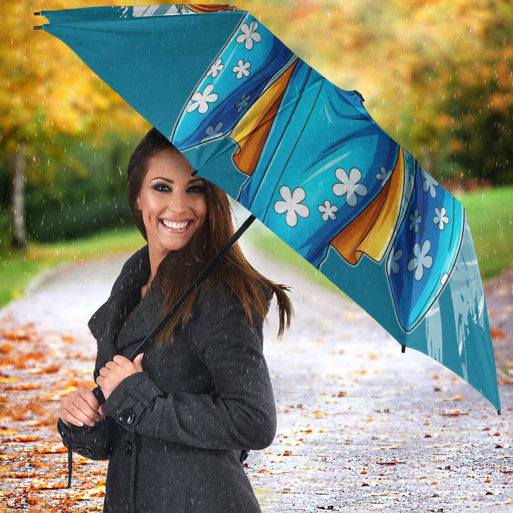Wano Navigator Nami Umbrella Floral Kimono Anime Brush Art