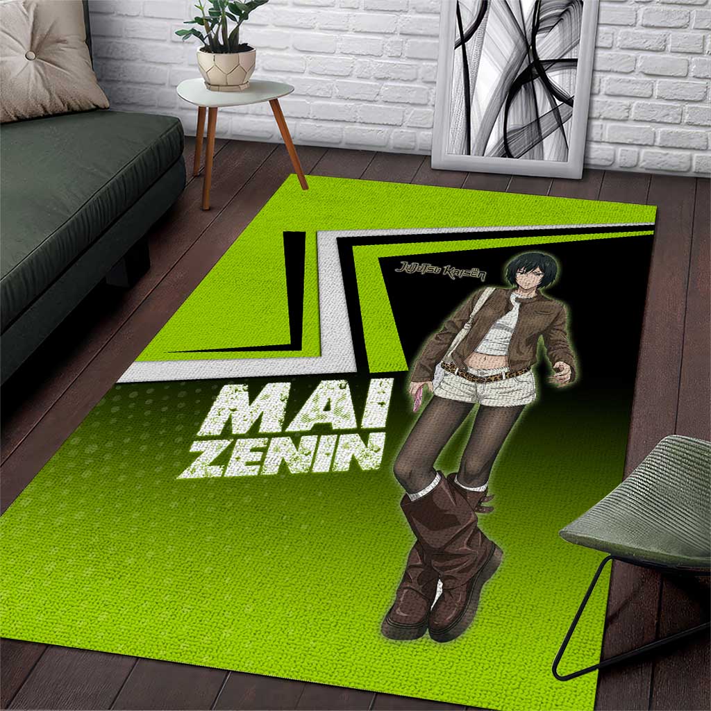 Mai Zenin Area Rug Edgy Urban Anime Style