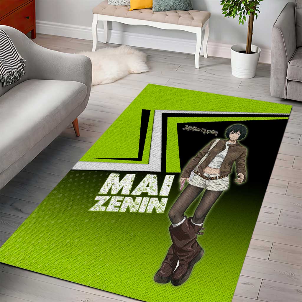 Mai Zenin Area Rug Edgy Urban Anime Style