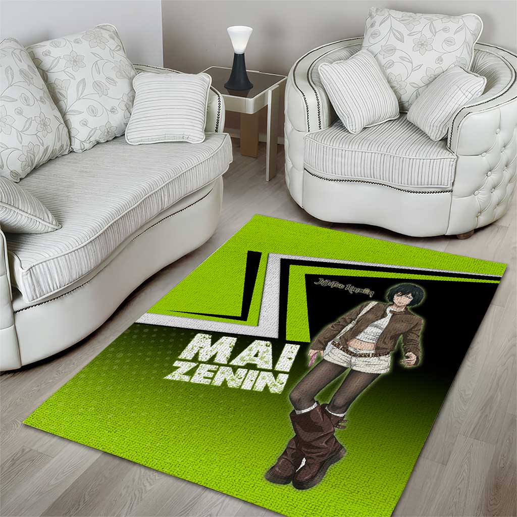 Mai Zenin Area Rug Edgy Urban Anime Style