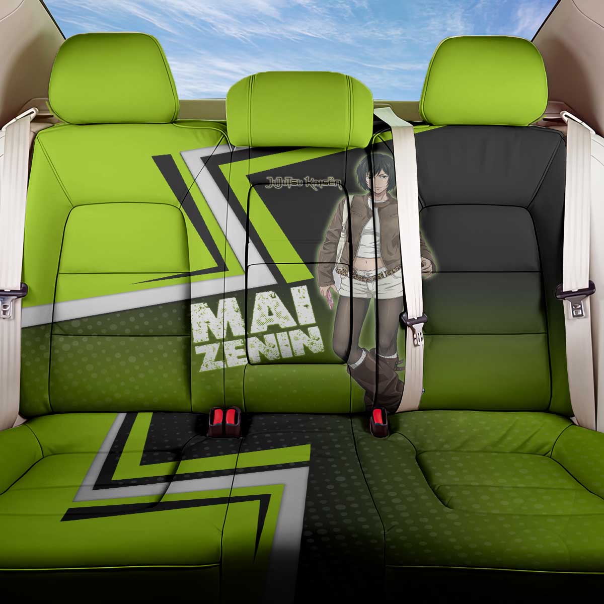 Mai Zenin Back Car Seat Cover Edgy Urban Anime Style