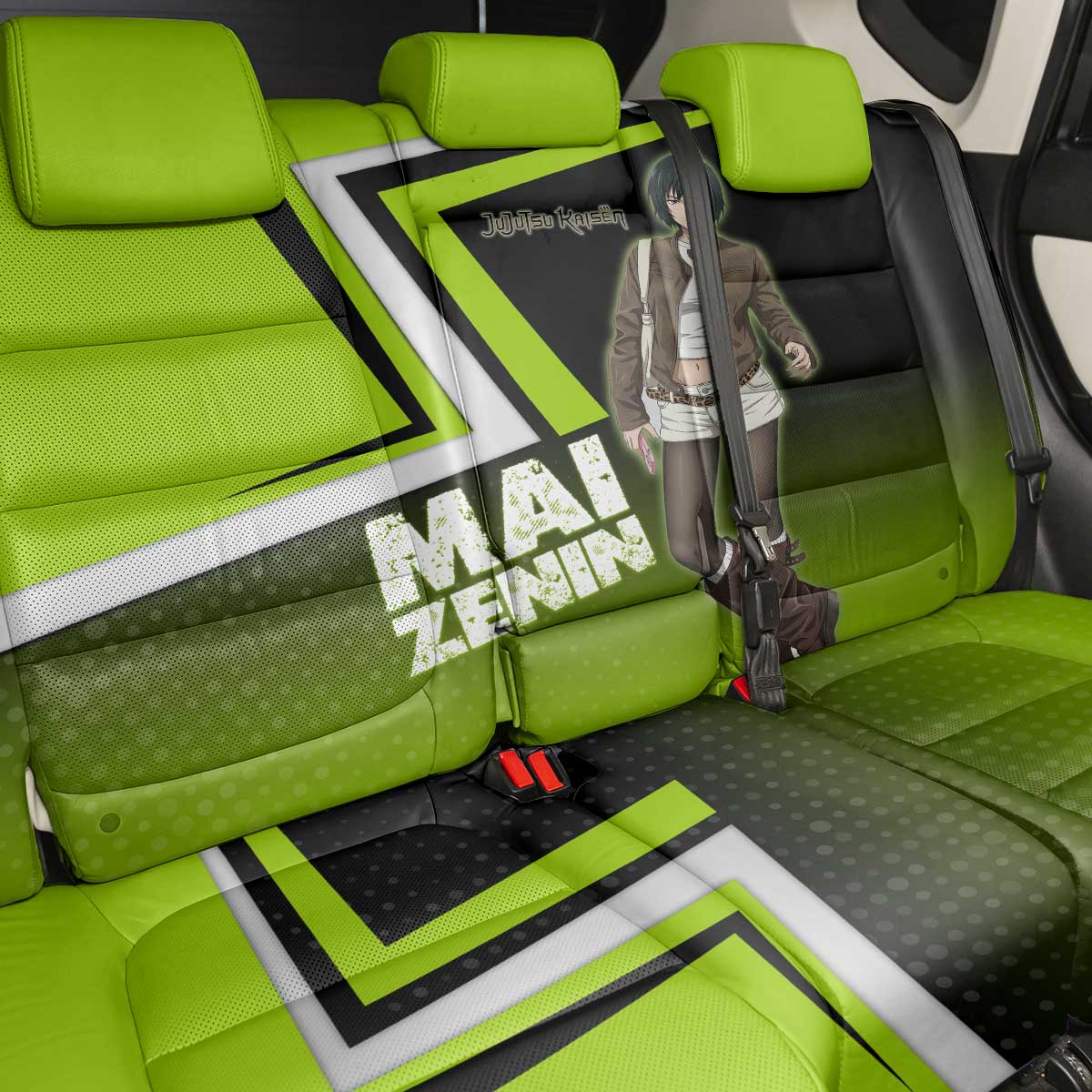 Mai Zenin Back Car Seat Cover Edgy Urban Anime Style