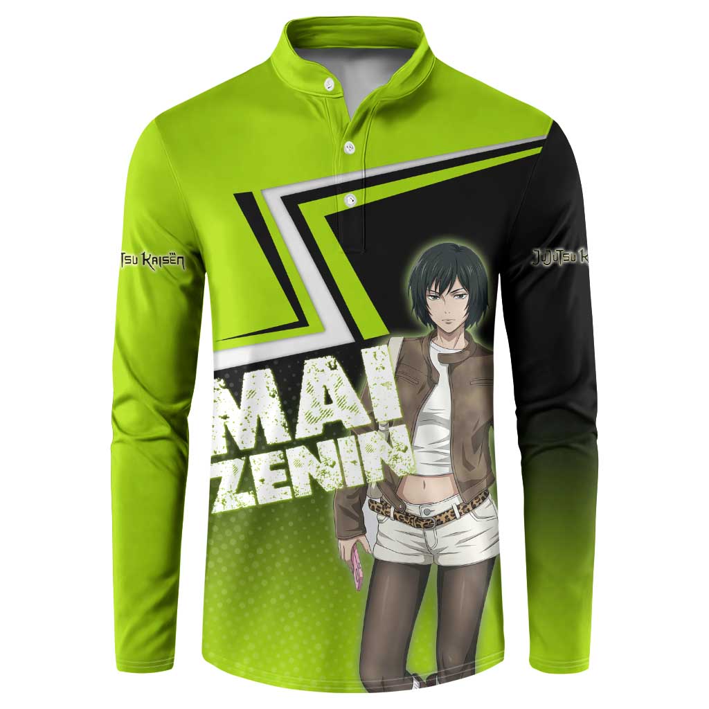 Mai Zenin Button Sweatshirt Edgy Urban Anime Style