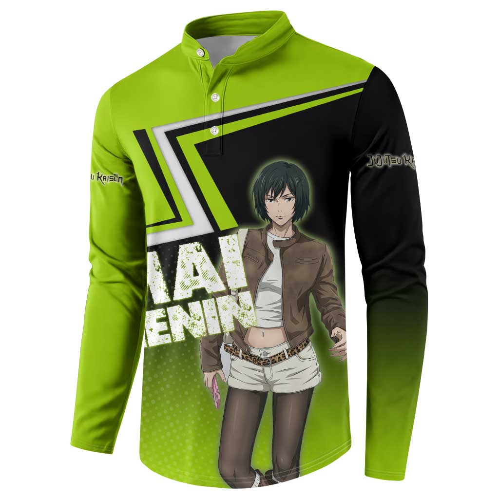 Mai Zenin Button Sweatshirt Edgy Urban Anime Style