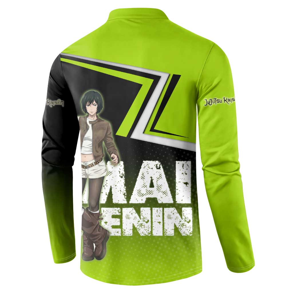 Mai Zenin Button Sweatshirt Edgy Urban Anime Style