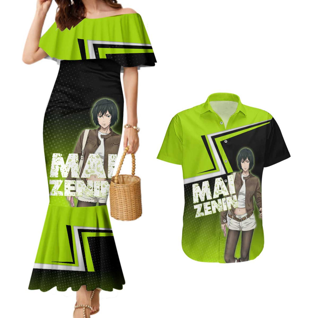 Mai Zenin Couples Matching Mermaid Dress and Hawaiian Shirt Edgy Urban Anime Style