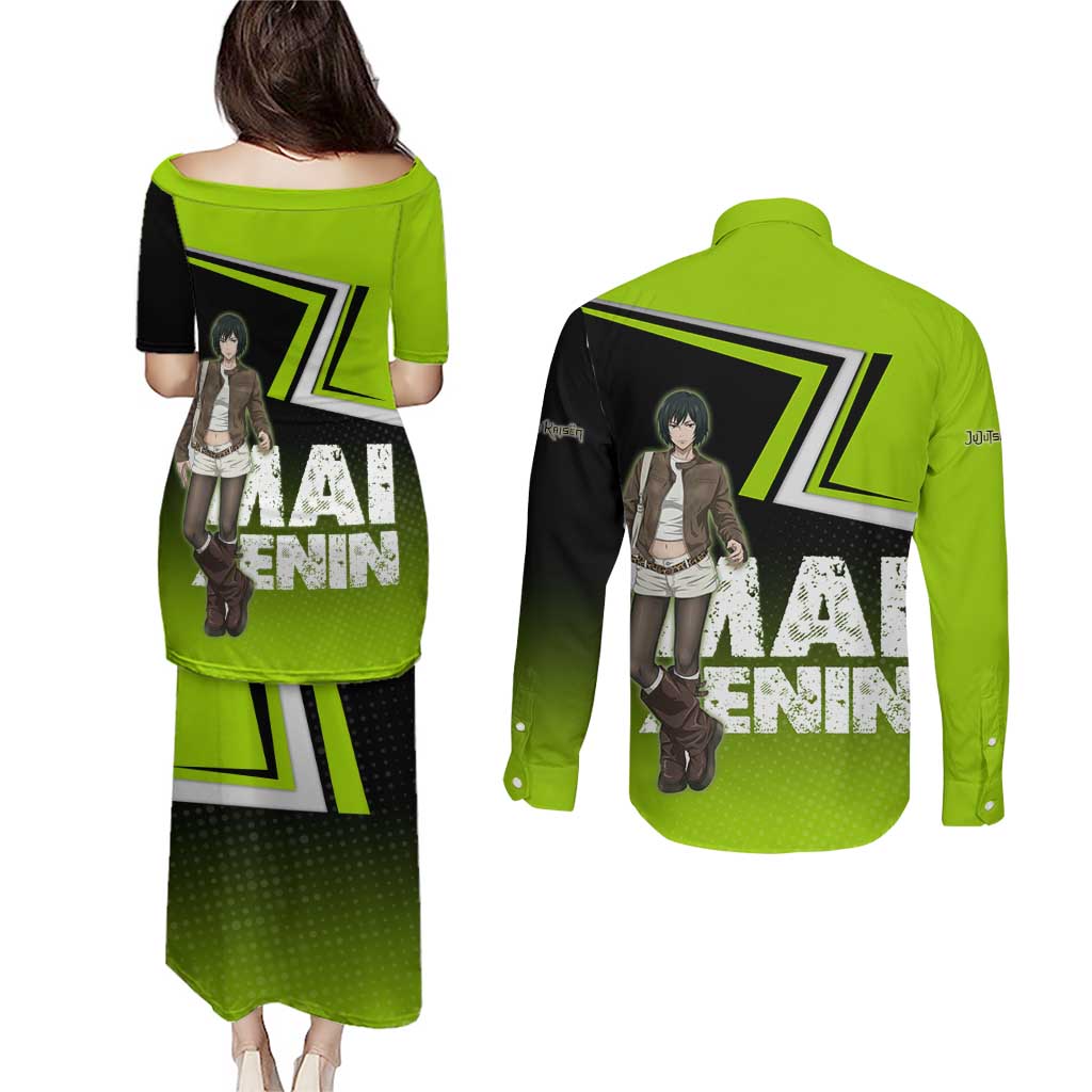 Mai Zenin Couples Matching Puletasi and Long Sleeve Button Shirt Edgy Urban Anime Style