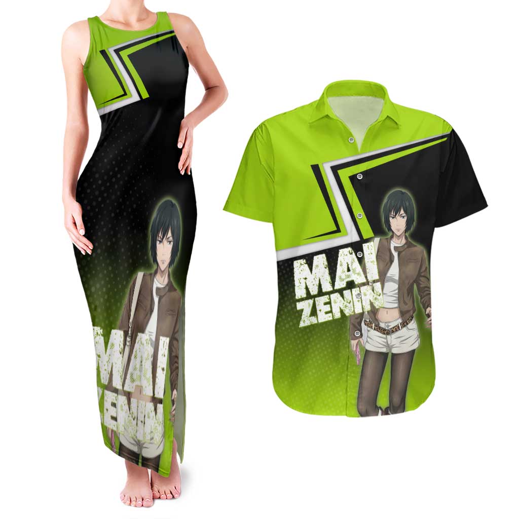 Mai Zenin Couples Matching Tank Maxi Dress and Hawaiian Shirt Edgy Urban Anime Style
