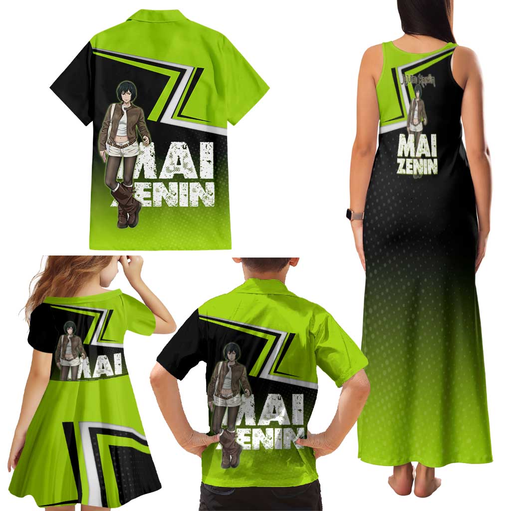 Mai Zenin Family Matching Tank Maxi Dress and Hawaiian Shirt Edgy Urban Anime Style