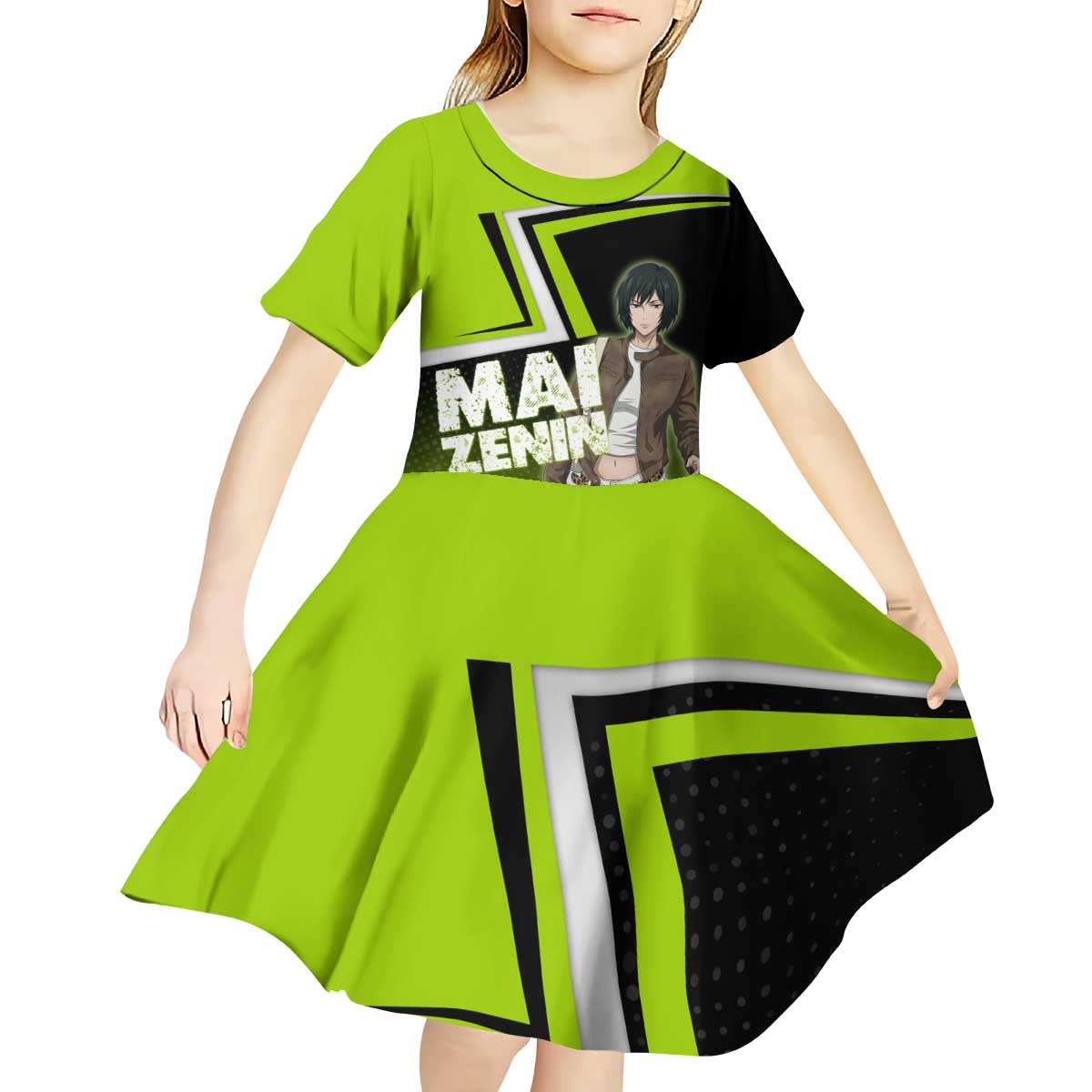 Mai Zenin Kid Short Sleeve Dress Edgy Urban Anime Style