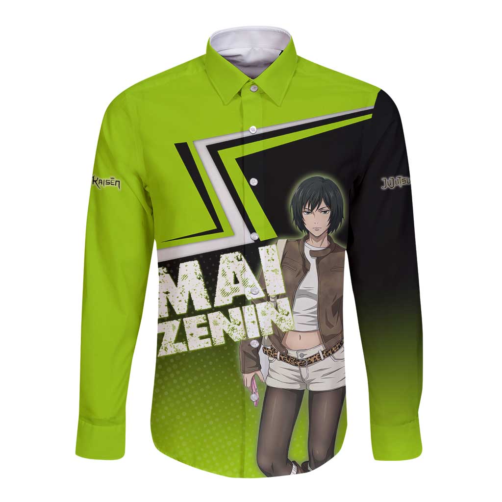 Mai Zenin Long Sleeve Button Shirt Edgy Urban Anime Style