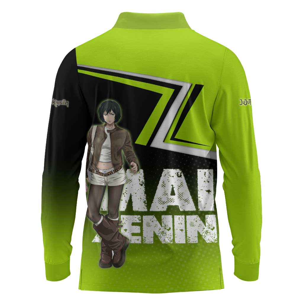 Mai Zenin Long Sleeve Polo Shirt Edgy Urban Anime Style