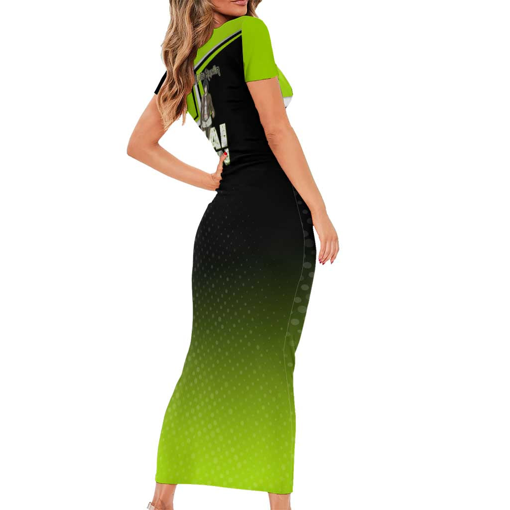 Mai Zenin Short Sleeve Bodycon Dress Edgy Urban Anime Style