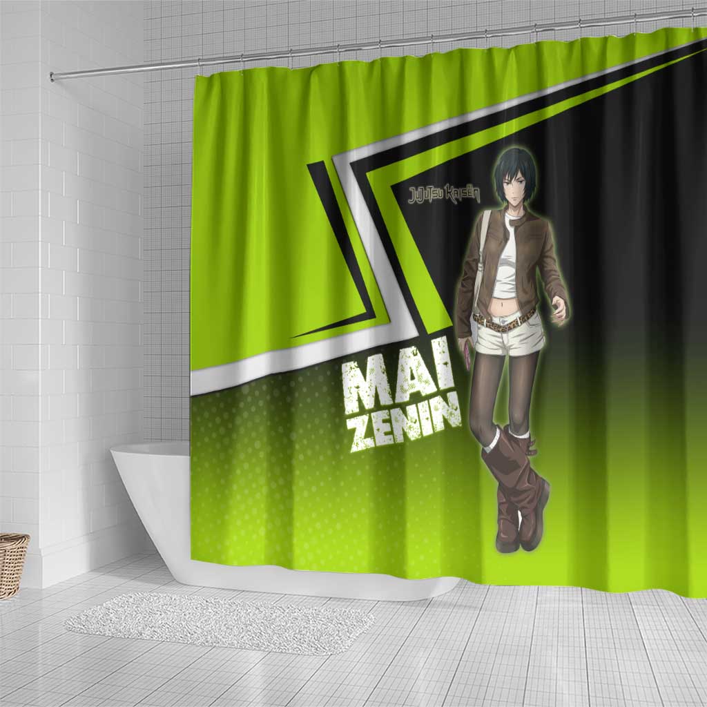 Mai Zenin Shower Curtain Edgy Urban Anime Style