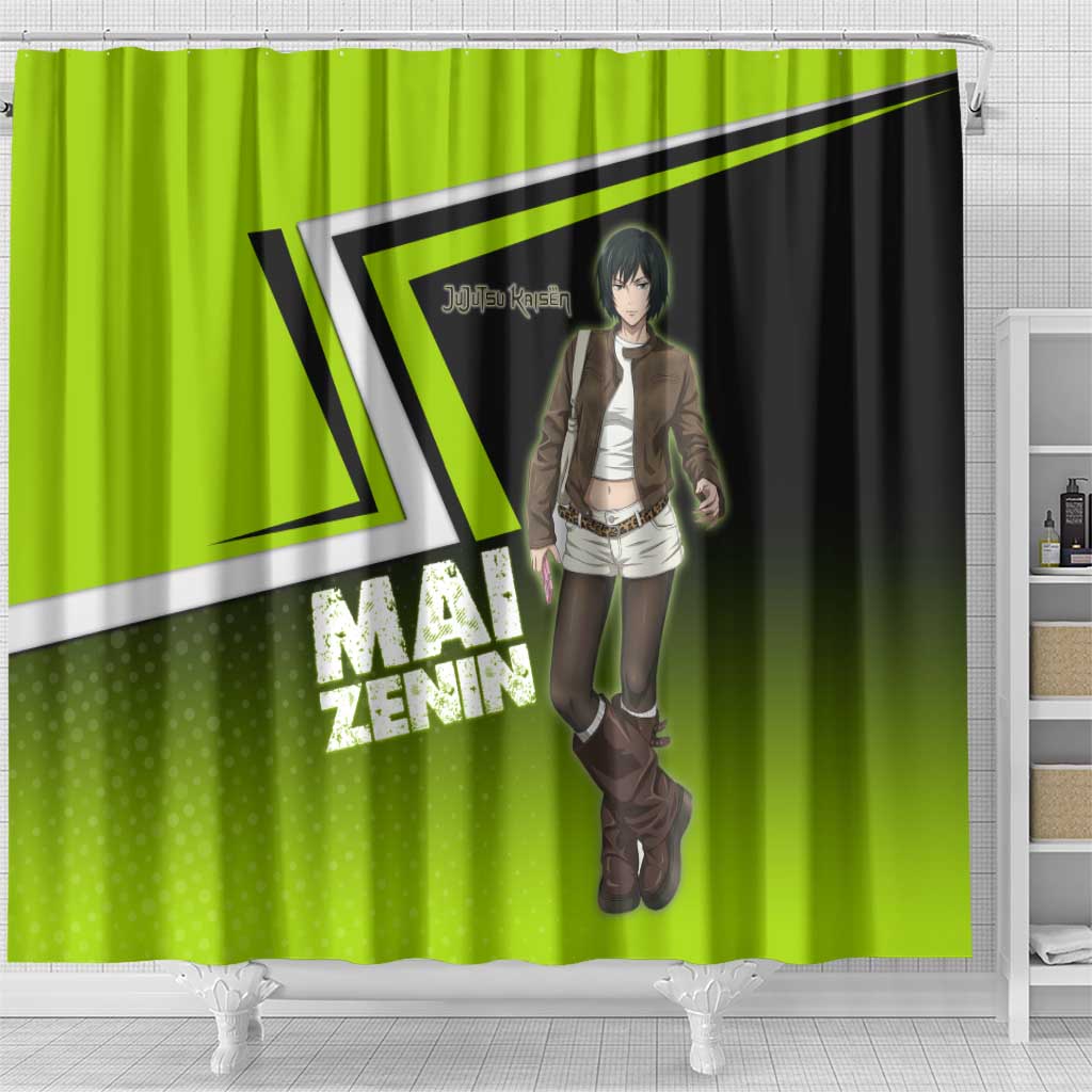 Mai Zenin Shower Curtain Edgy Urban Anime Style