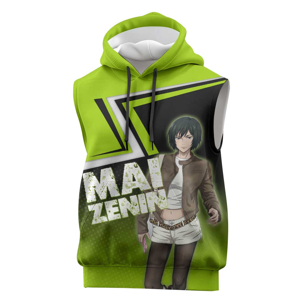 Mai Zenin Sleeveless Hoodie Edgy Urban Anime Style