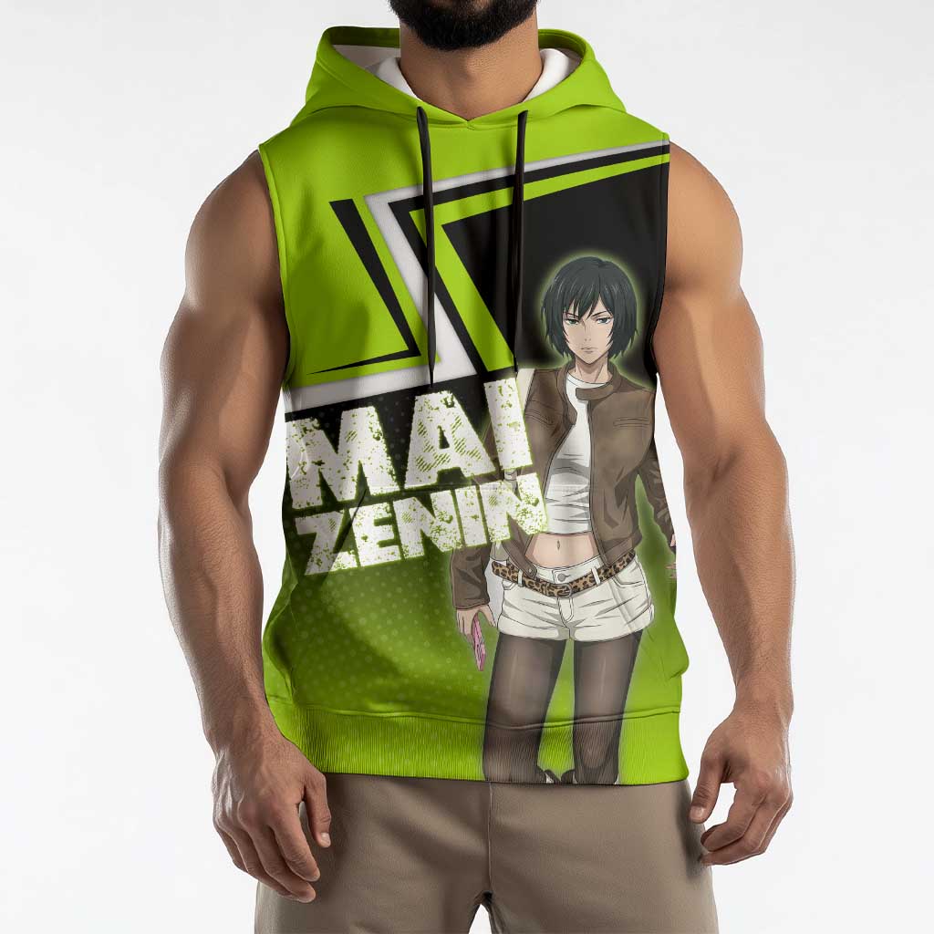 Mai Zenin Sleeveless Hoodie Edgy Urban Anime Style