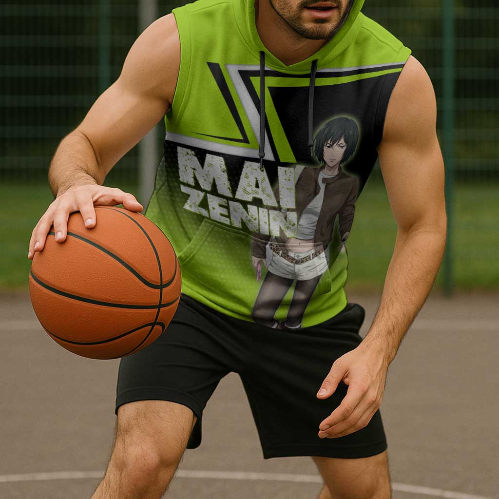 Mai Zenin Sleeveless Hoodie Edgy Urban Anime Style