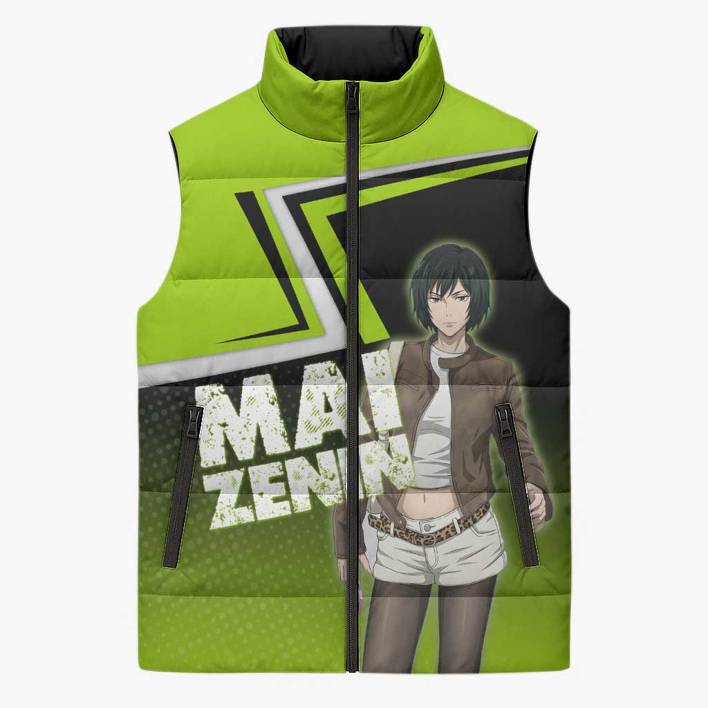 Mai Zenin Sleeveless Puffer Jacket Edgy Urban Anime Style