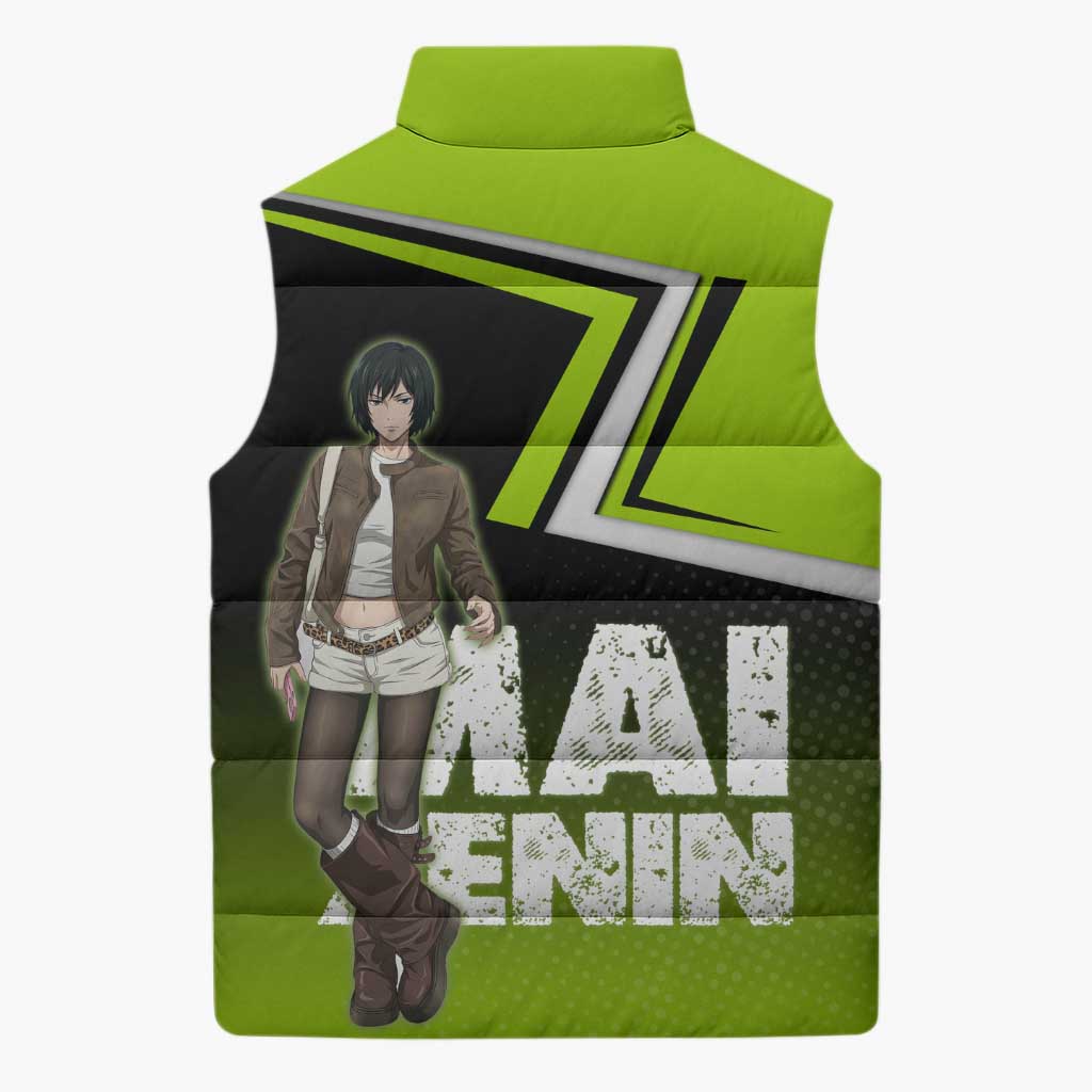 Mai Zenin Sleeveless Puffer Jacket Edgy Urban Anime Style