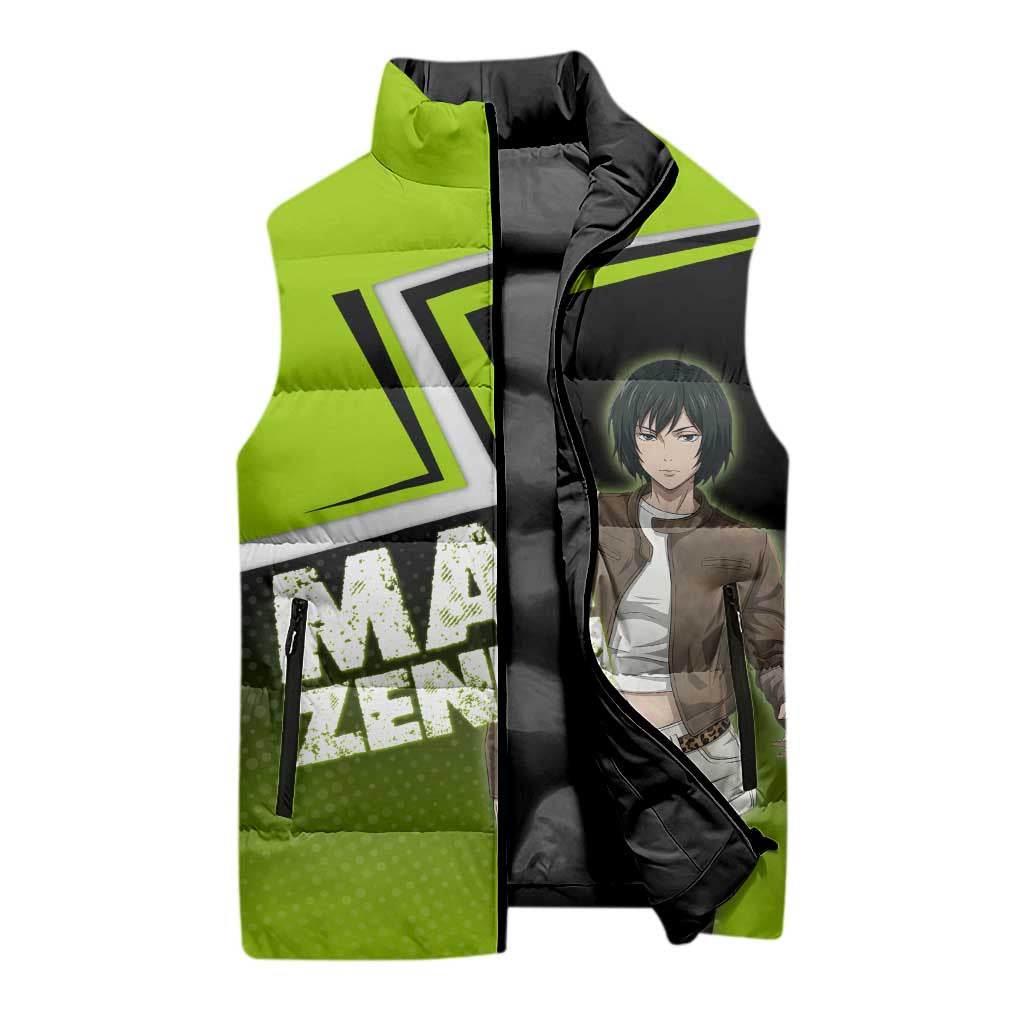 Mai Zenin Sleeveless Puffer Jacket Edgy Urban Anime Style
