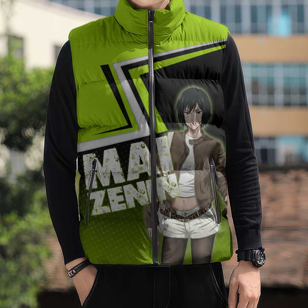 Mai Zenin Sleeveless Puffer Jacket Edgy Urban Anime Style