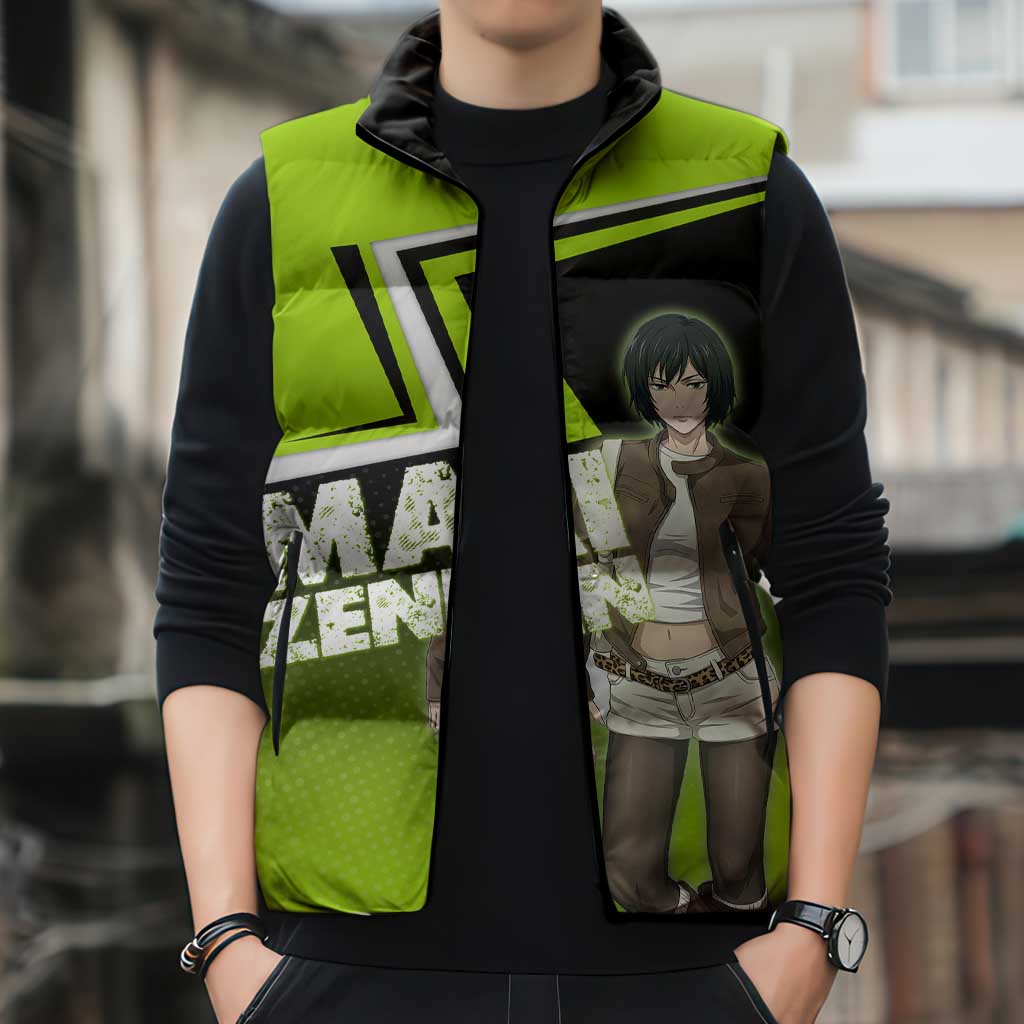 Mai Zenin Sleeveless Puffer Jacket Edgy Urban Anime Style