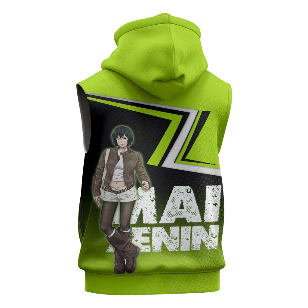 Mai Zenin Sleeveless Zip Hoodie Edgy Urban Anime Style