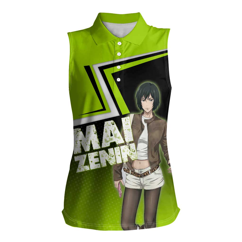 Mai Zenin Women Sleeveless Polo Shirt Edgy Urban Anime Style