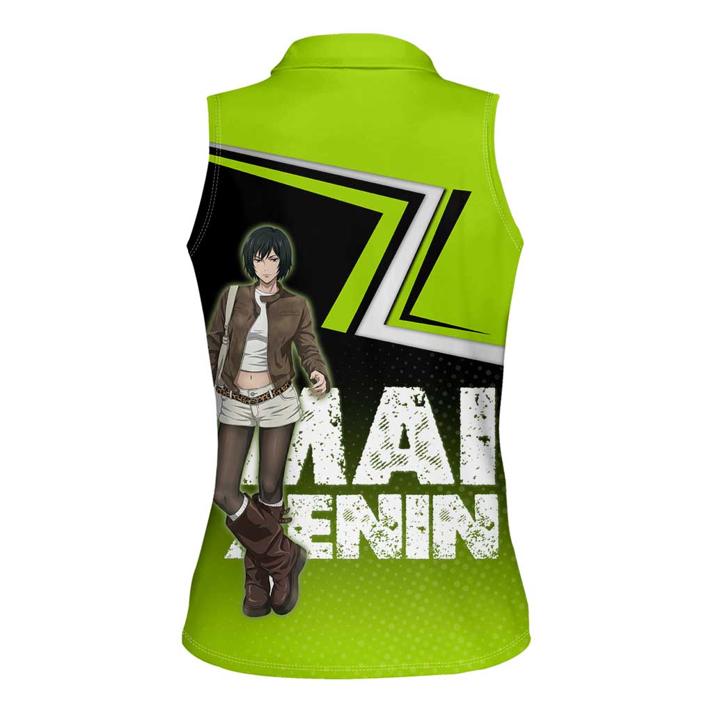 Mai Zenin Women Sleeveless Polo Shirt Edgy Urban Anime Style