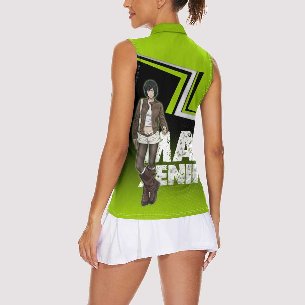 Mai Zenin Women Sleeveless Polo Shirt Edgy Urban Anime Style