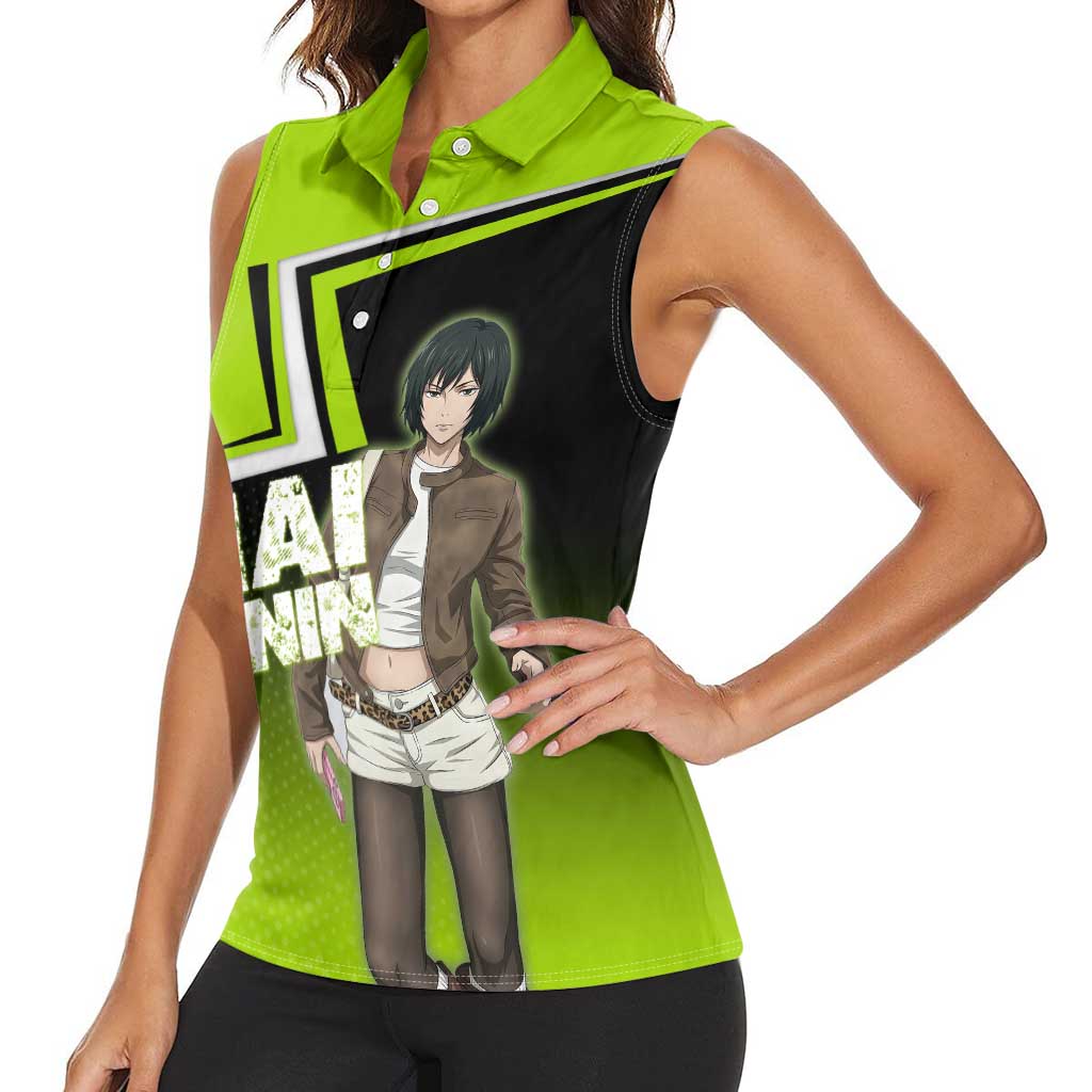 Mai Zenin Women Sleeveless Polo Shirt Edgy Urban Anime Style