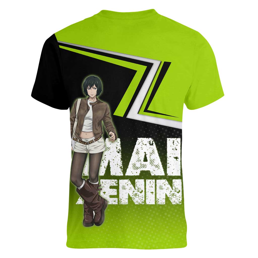 Mai Zenin Women V-Neck T-Shirt Edgy Urban Anime Style