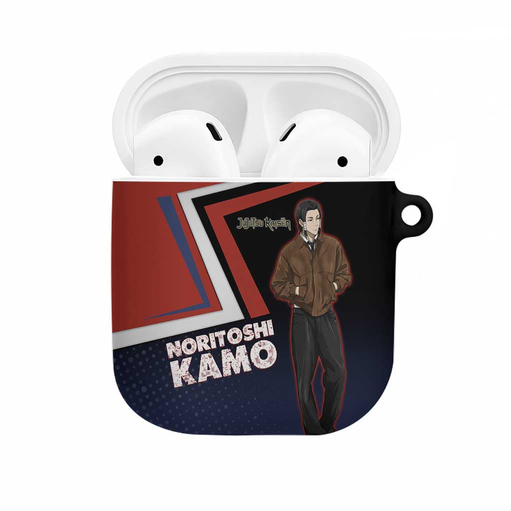 Noritoshi Kamo AirPods Case Red and Navy Anime Style