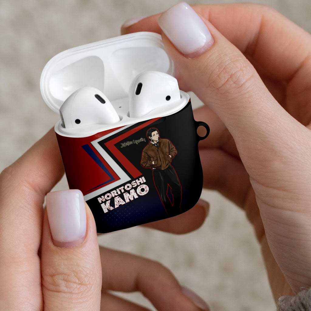 Noritoshi Kamo AirPods Case Red and Navy Anime Style
