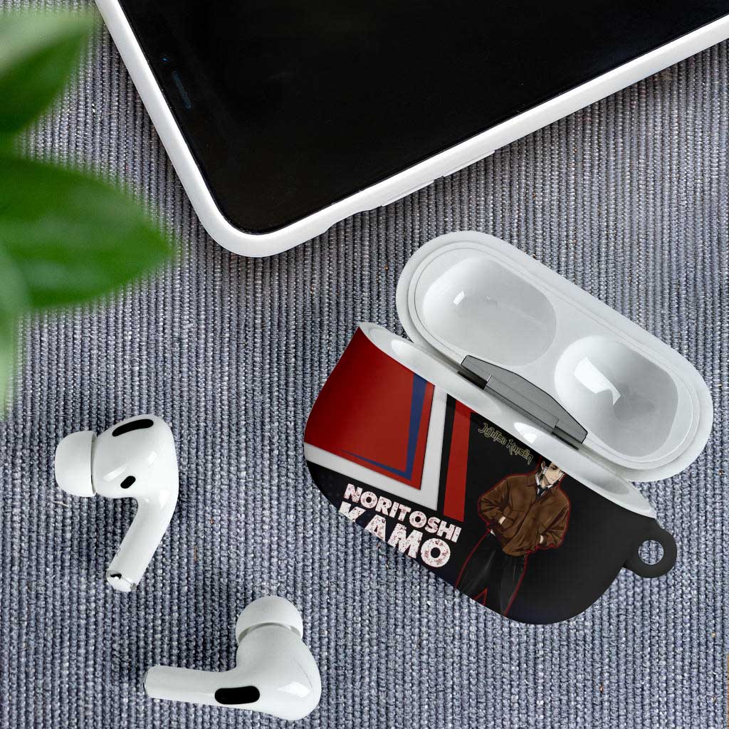 Noritoshi Kamo AirPods Case Red and Navy Anime Style