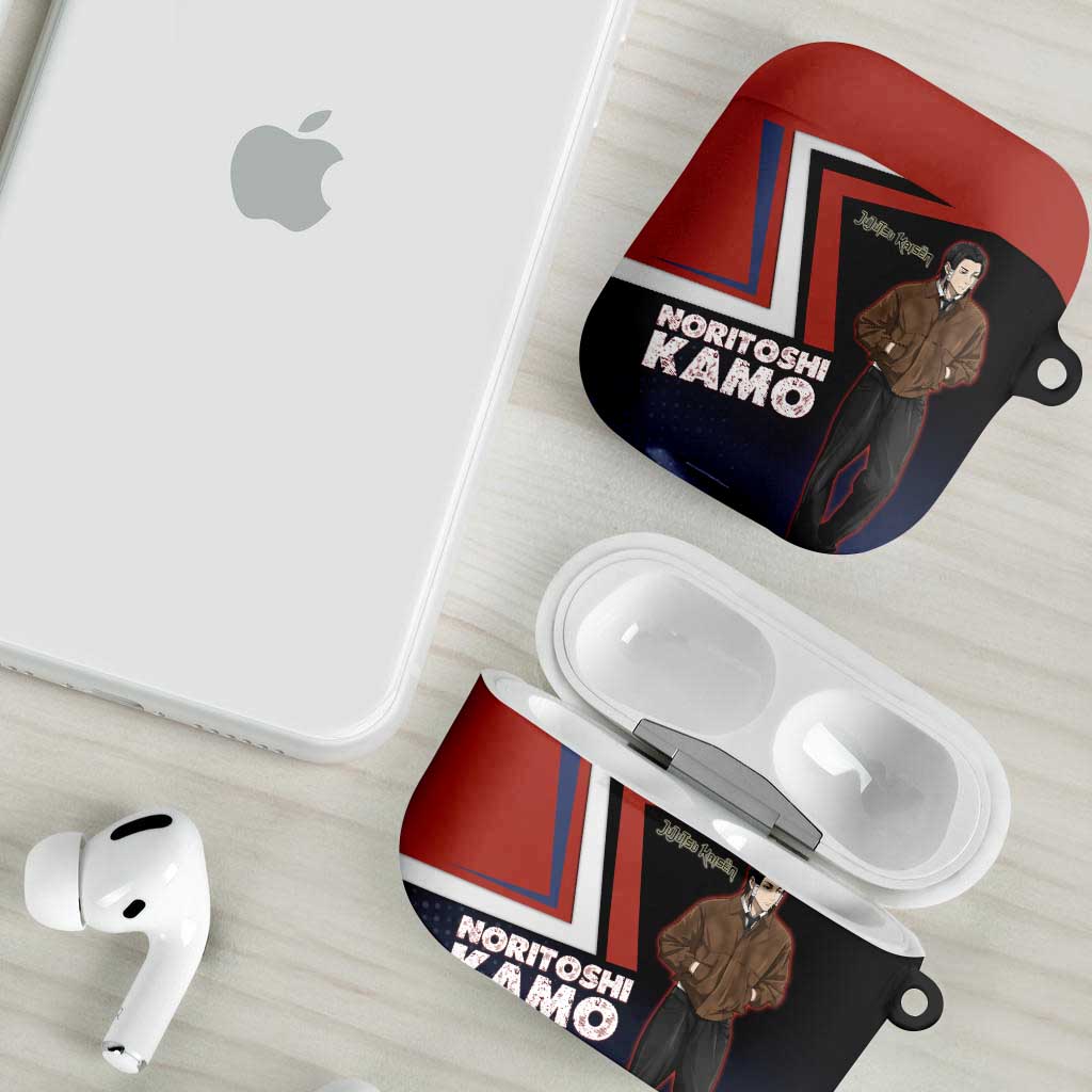 Noritoshi Kamo AirPods Case Red and Navy Anime Style